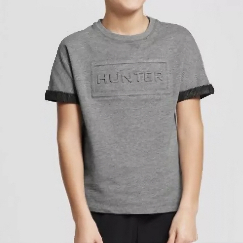 Hunter x target grey short sleeve logo shirt